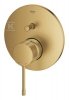 Bateria Essence jednouchwytowa do obsługi dwóch wyjść wody, brushed cool sunrise, montaż ścienny podtynkowy, głowica Ceramiczna 46 mm, metalowa rozeta, metalowa dźwignia 24058GN1